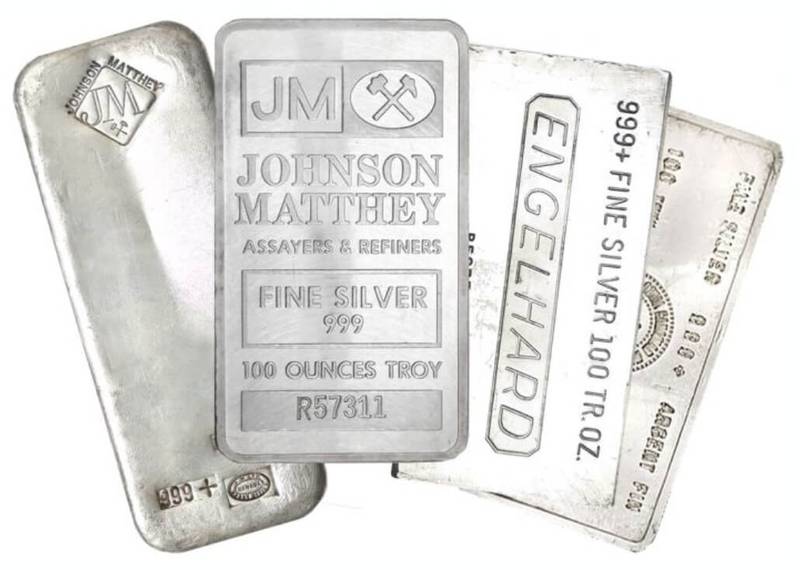A collection of silver bars